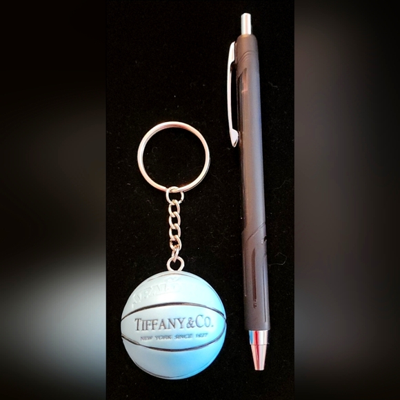 Teal Blue Tiffany Basketball Spalding Keychain With Pouch - Picture 6 of 7